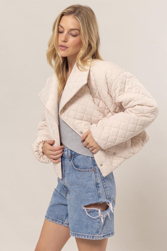 Quilted Jacket - Ecru