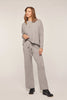 Waffle Textured Sweater & Pant Set - Heather Grey