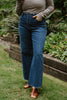 Slim Wide Leg - Dark Denim