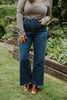 Slim Wide Leg - Dark Denim