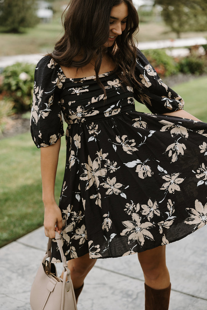 Floral Babydoll Fall Dress