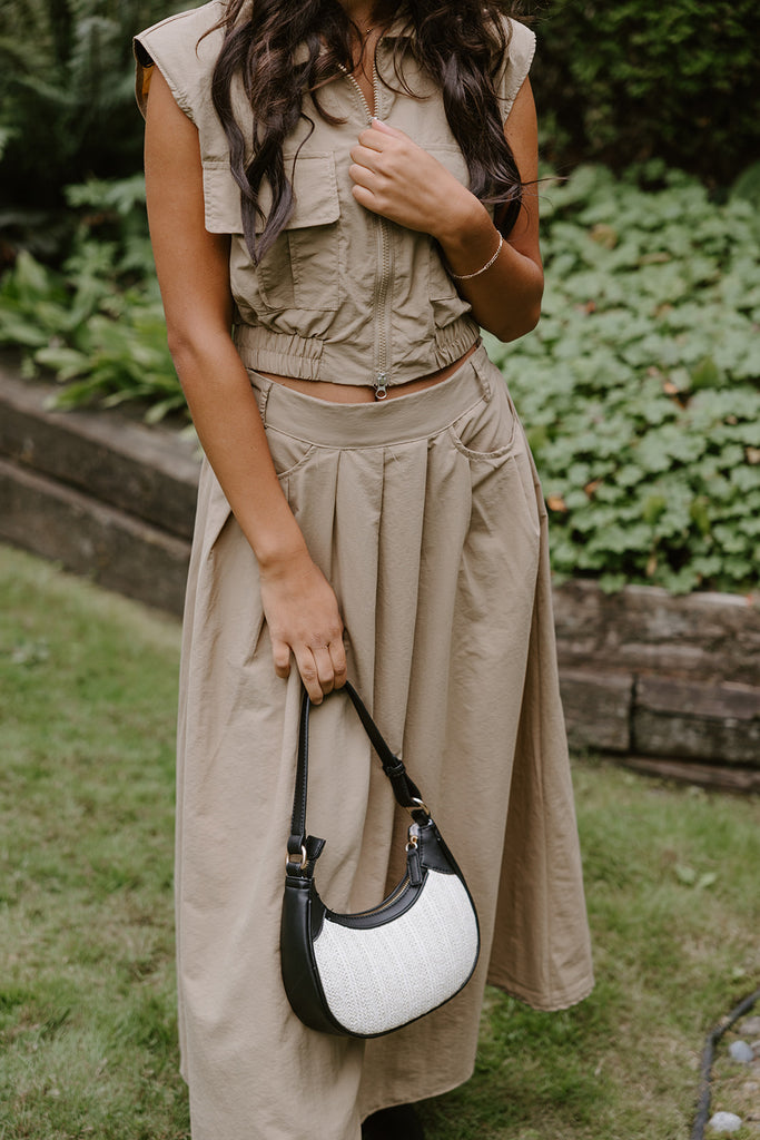 Khaki Skirt & Top Set