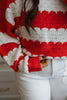 Knit Sweater - Red & Ivory