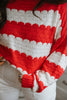 Knit Sweater - Red & Ivory