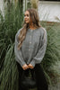 Chunky Knit Button Cardigan - Grey