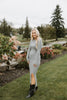 Long Sleeve Maxi Sweater Dress - Grey