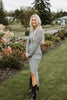 Long Sleeve Maxi Sweater Dress - Grey