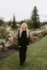 Long Sleeve Maxi Sweater Dress - Black