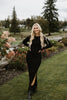 Long Sleeve Maxi Sweater Dress - Black