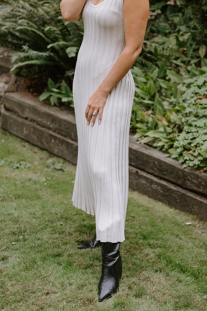 Ribbed Knit Sleeveless Maxi - Taupe