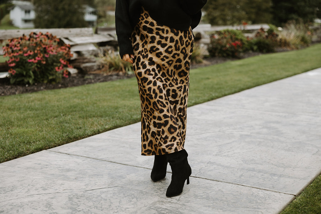 Classic Slip Skirt - Leopard