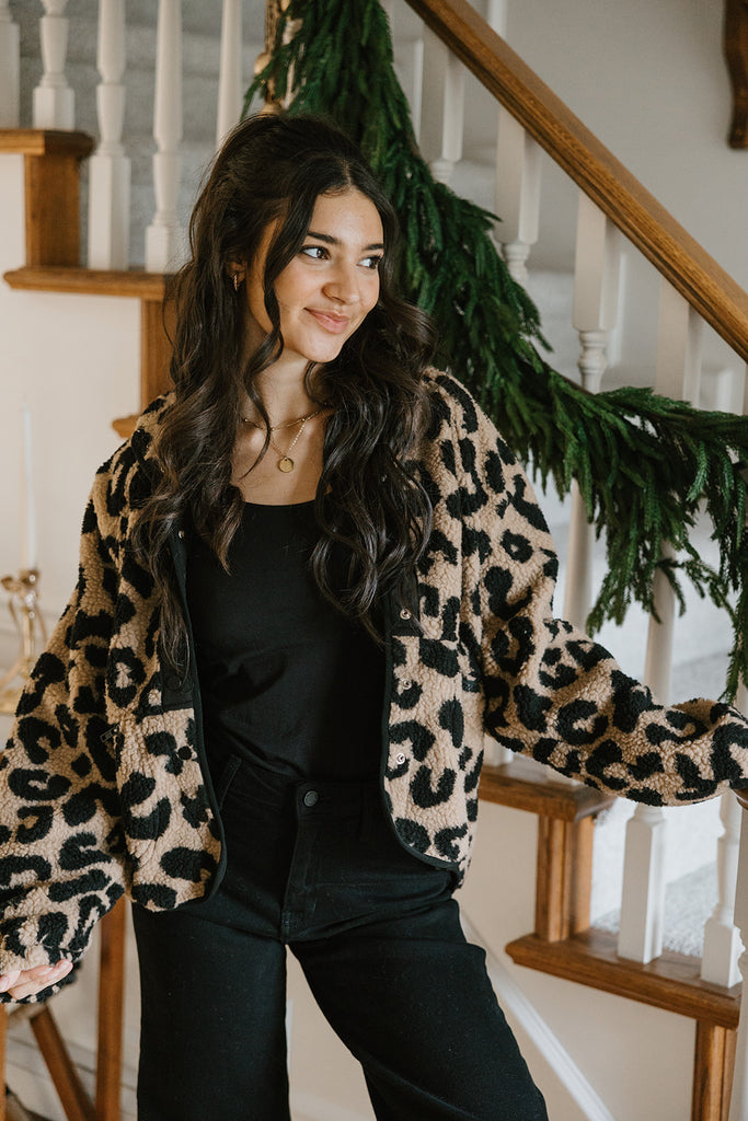 Shearling Leopard Jacket