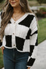 Black & White Checkered Cardigan