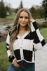 Black & White Checkered Cardigan