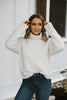 Textured Turtleneck - Cream