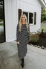 Striped Long Sleeve Midi Dress