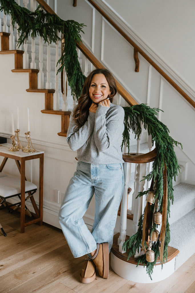 Turtleneck With Ribbed Details - Grey