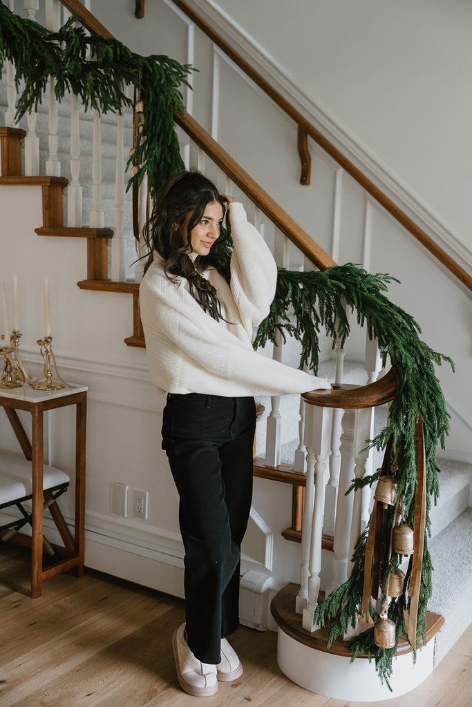 Crop Turtleneck - Cream