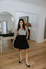 Ribbed Bodice Balloon Skirt - Dress