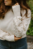 Cream Sweater with Sleeve Details