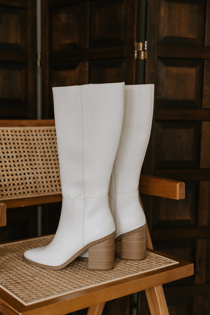 Classic Tall Boot - White