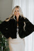 Faux Fur Jacket - Black