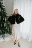 Faux Fur Jacket - Black