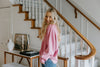 Classic Exposed Seam Sweater - Pink