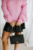 Off Shoulder Holiday Sweater - Pink