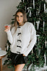 Cable Knit Sweater With Bows - Ivory