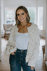 Heart Pom Pom Heart Cardigan - Cream