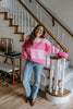 Colour Striped Sweater - Pink