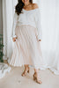 Pleated Maxi Skirt - Champagne