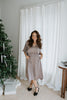 Flutter Sleeve Dress - Pewter