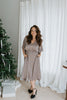 Flutter Sleeve Dress - Pewter