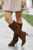 Slouch Kitten Heel Boot - Espresso