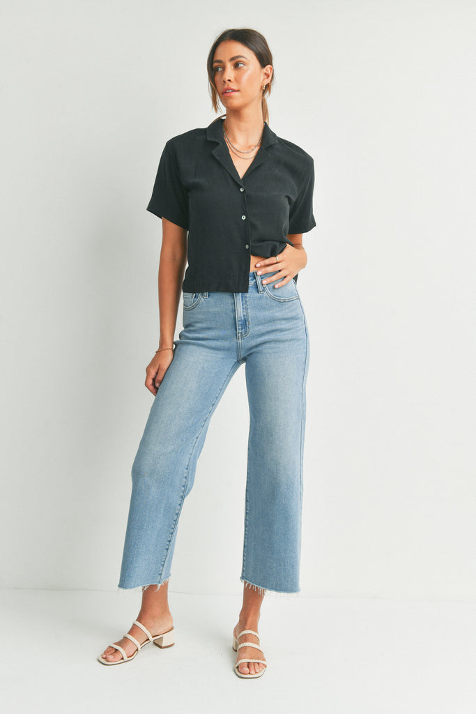 Slim Wide Leg - Medium Wash Denim