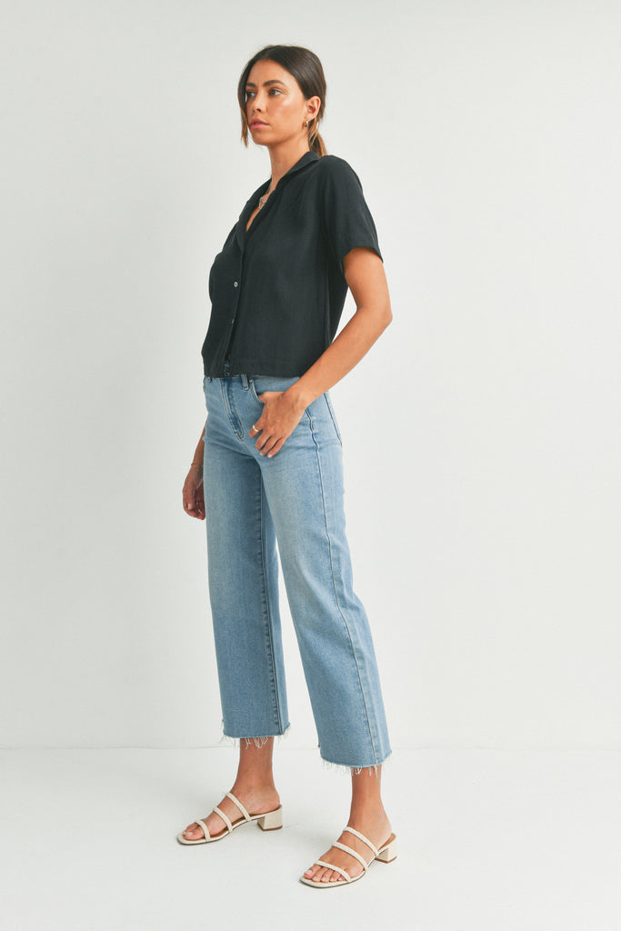 Slim Wide Leg - Medium Wash Denim