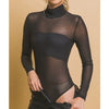 Sheer Bodysuit - Black