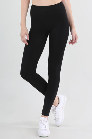 DSF Activewear Women's Cotton Stretch Black Leggings - 2 Pack - Full Length  - Soft Slim Fit at  Women's Clothing store